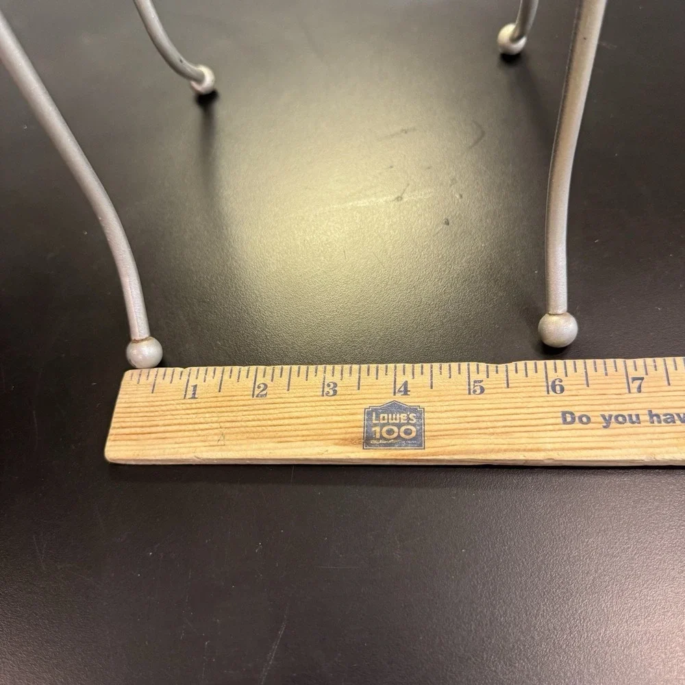 free standing hand towel holder Or Jewelry Stand Brushed Silver Tone